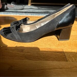 Bandolino Black Chunky Heel Loafers